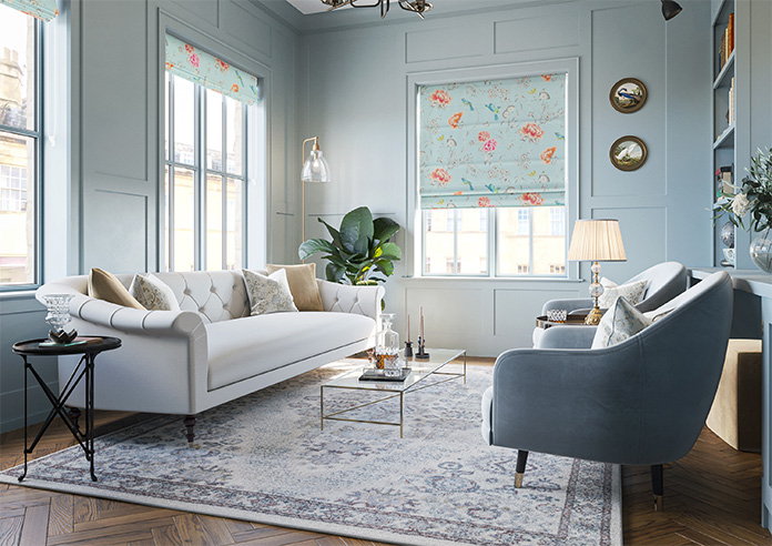Borneo, Powder Blue - Roman Blind - Image 6